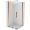 Cabine de douche coulissante Mexen Velar 100 x 100 cm, verre dépoli, or rose - 871-100-100-31-60