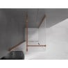 Cabine de douche coulissante Mexen Velar 90 x 90 cm, givré, or rose - 871-090-090-31-60