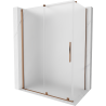 Cabine de douche coulissante Mexen Velar 130 x 75 cm, givre, or rose - 871-130-075-31-60