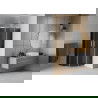Cabine de douche Mexen Rio demi-ronde 80 x 80 cm, gris, chrome - 863-080-080-01-40