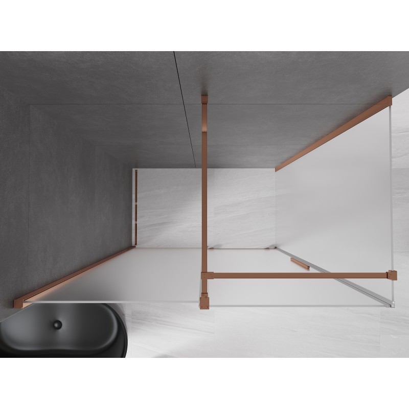 Mexen Velar cabine de douche coulissante 160 x 80 cm, givrée, or rose - 871-160-080-31-60