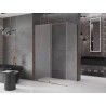 Mexen Velar cabine de douche coulissante 160 x 85 cm, givre, or rose - 871-160-085-31-60
