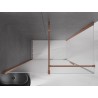 Mexen Velar cabine de douche coulissante 160 x 85 cm, givre, or rose - 871-160-085-31-60