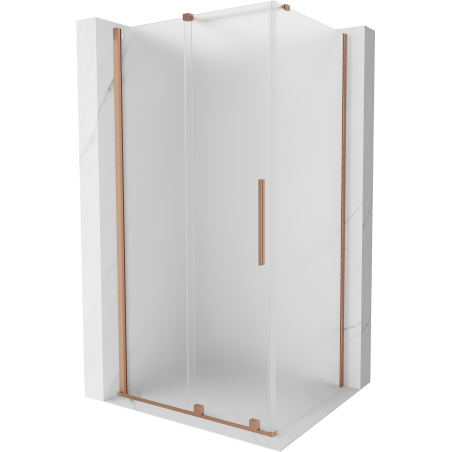 Mexen Velar cabine de douche coulissante 100 x 75 cm, givrée, cuivre brossé - 871-100-075-31-65