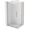 Mexen Velar cabine de douche coulissante 100 x 75 cm, givrée, cuivre brossé - 871-100-075-31-65