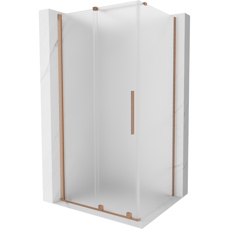 Mexen Velar cabine de douche coulissante 100 x 85 cm, givrée, cuivre brossé - 871-100-085-31-65