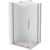 Mexen Velar cabine de douche coulissante 100 x 85 cm, givrée, cuivre brossé - 871-100-085-31-65