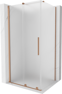 Mexen Velar cabine de douche coulissante 100 x 120 cm, dépoli, cuivre brossé - 871-100-120-31-65