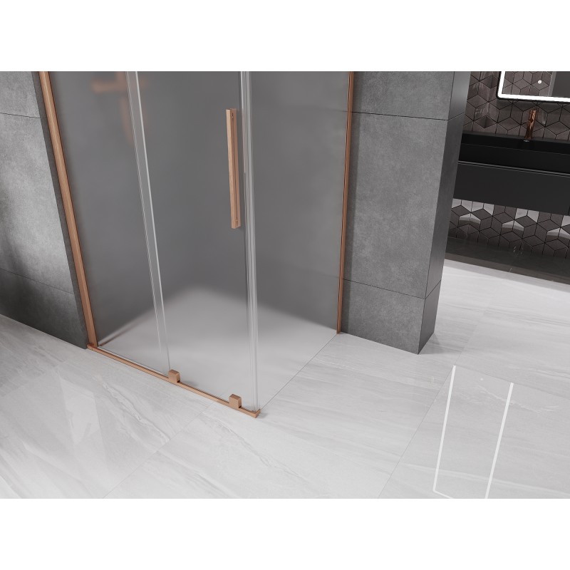 Mexen Velar cabine de douche coulissante 100 x 90 cm, givre, cuivre brossé - 871-100-090-31-65
