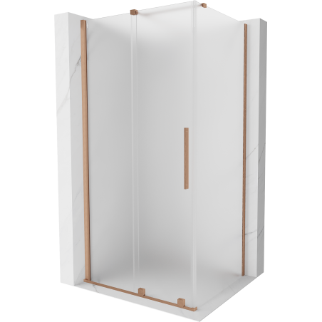 Mexen Velar cabine de douche coulissante 110 x 75 cm, givré, cuivre brossé - 871-110-075-31-65