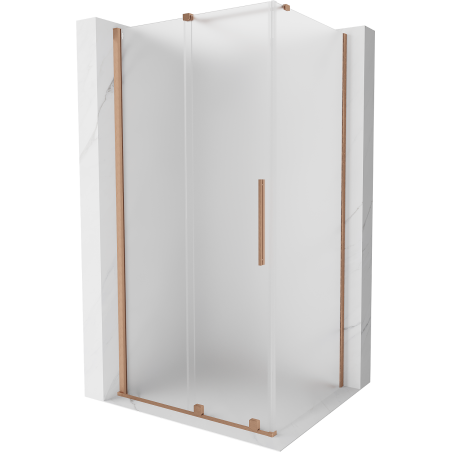 Mexen Velar cabine de douche coulissante 110 x 85 cm, dépoli, cuivre brossé - 871-110-085-31-65