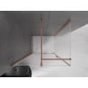 Mexen Velar cabine de douche coulissante 110 x 80 cm, givrée, cuivre brossé - 871-110-080-31-65