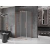 Mexen Velar cabine de douche coulissante 120 x 85 cm, givrée, cuivre brossé - 871-120-085-31-65