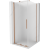 Mexen Velar cabine de douche coulissante 100 x 100 cm, givre, cuivre brossé - 871-100-100-31-65