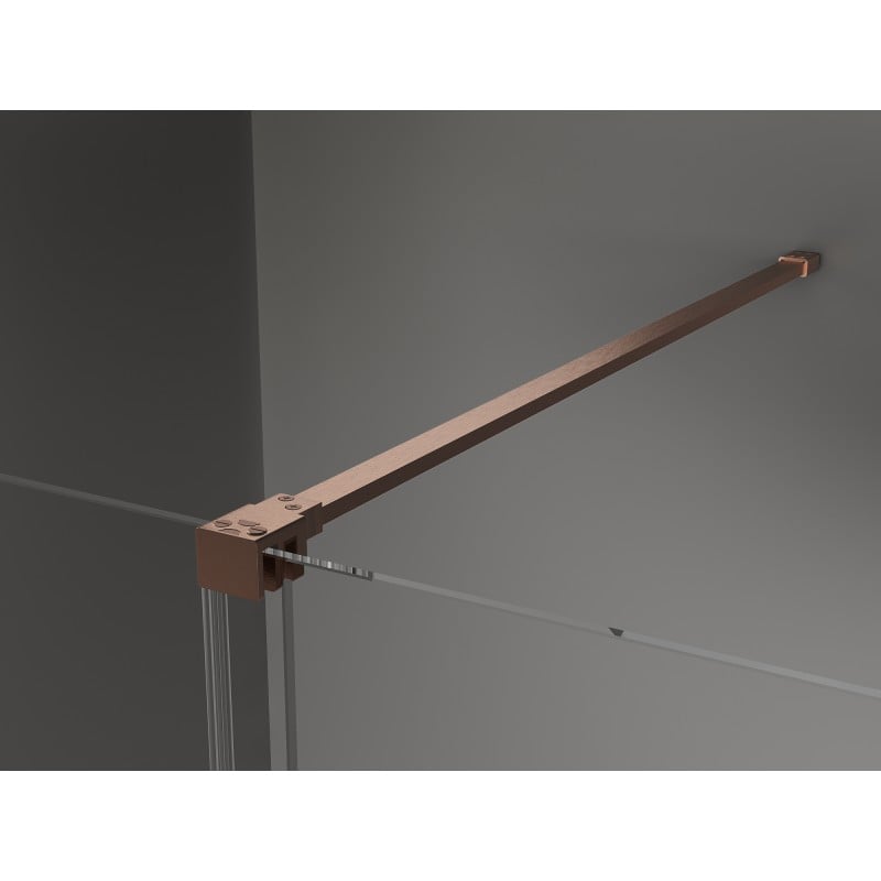 Mexen Velar cabine de douche coulissante 110 x 110 cm, givre, cuivre brossé - 871-110-110-31-65