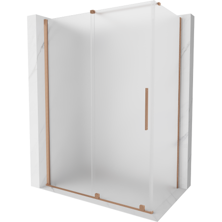 Mexen Velar cabine de douche coulissante 140 x 80 cm, givre, cuivre brossé - 871-140-080-31-65