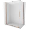 Mexen Velar cabine de douche coulissante 140 x 80 cm, givre, cuivre brossé - 871-140-080-31-65