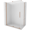 Mexen Velar cabine de douche coulissante 160 x 75 cm, verre dépoli, cuivre brossé - 871-160-075-31-65