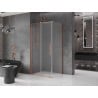 Mexen Velar cabine de douche coulissante 130 x 80 cm, givre, cuivre brossé - 871-130-080-31-65