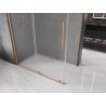 Mexen Velar cabine de douche coulissante 160 x 75 cm, verre dépoli, cuivre brossé - 871-160-075-31-65