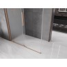 Mexen Velar cabine de douche coulissante 160 x 75 cm, verre dépoli, cuivre brossé - 871-160-075-31-65