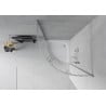 Mexen Rio cabine de douche semi-circulaire 80 x 80 cm, transparent, chrome + receveur Rio, blanc - 863-080-080-01-00-4710