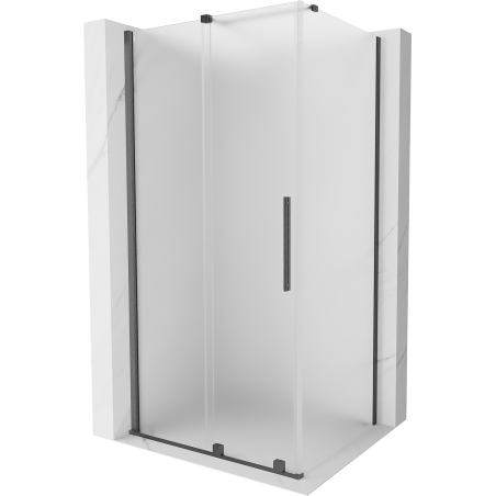Mexen Velar cabine de douche coulissante 100 x 120 cm, givre, gris pistolet brossé - 871-100-120-31-66