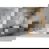 Mexen Rio cabine de douche semi-circulaire 80 x 80 cm, transparent, chrome + bac de douche Rio, blanc - 863-080-080-01-00-4710