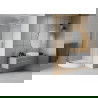 Mexen Rio cabine de douche semi-circulaire 80 x 80 cm, transparent, chrome + bac de douche Rio, blanc - 863-080-080-01-00-4710