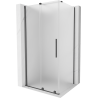 Mexen Velar cabine de douche coulissante 110 x 80 cm, givre, gris canon brossé - 871-110-080-31-66