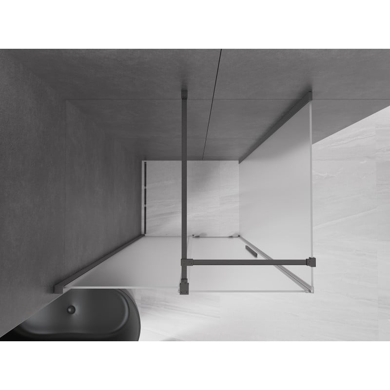 Mexen Velar cabine de douche coulissante 110 x 80 cm, givre, gris canon brossé - 871-110-080-31-66