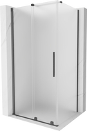 Mexen Velar cabine de douche coulissante 110 x 120 cm, givre, gris anthracite brossé - 871-110-120-31-66