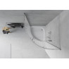 Mexen Rio cabine de douche semi-circulaire 70 x 70 cm, givrée, chrome + receveur, blanc - 863-070-070-01-30-4710