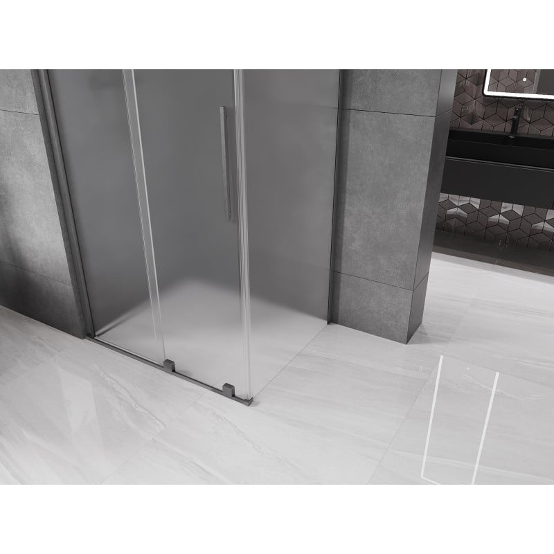 Mexen Velar cabine de douche coulissante 120 x 90 cm, givré, gris gun brossé - 871-120-090-31-66