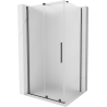 Mexen Velar cabine de douche coulissante 120 x 80 cm, dépoli, gun gray brossé - 871-120-080-31-66