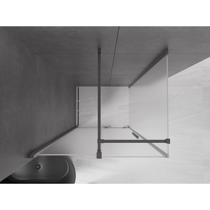 Mexen Velar cabine de douche coulissante 120 x 75 cm, givre, gris canon brossé - 871-120-075-31-66