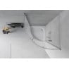 Mexen Rio cabine de douche demi-circulaire 80 x 80 cm, dépoli, chrome + receveur Rio, blanc - 863-080-080-01-30-4710