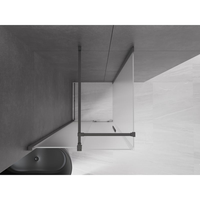 Mexen Velar cabine de douche coulissante 110 x 110 cm, givrée, gris canon brossé - 871-110-110-31-66