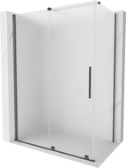 Mexen Velar cabine de douche coulissante 140 x 75 cm, givré, gris anthracite brossé - 871-140-075-31-66