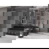 Mexen Velar cabine de douche coulissante 140 x 85 cm, givré, gris métallisé brossé - 871-140-085-31-66