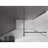 Mexen Velar cabine de douche coulissante 150 x 70 cm, givré, gris pistolet brossé - 871-150-070-31-66