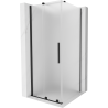 Mexen Velar cabine de douche coulissante 100 x 100 cm, givré, noir - 871-100-100-31-70