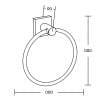 Mexen Rufo porte-serviettes, Or - 7050932-50