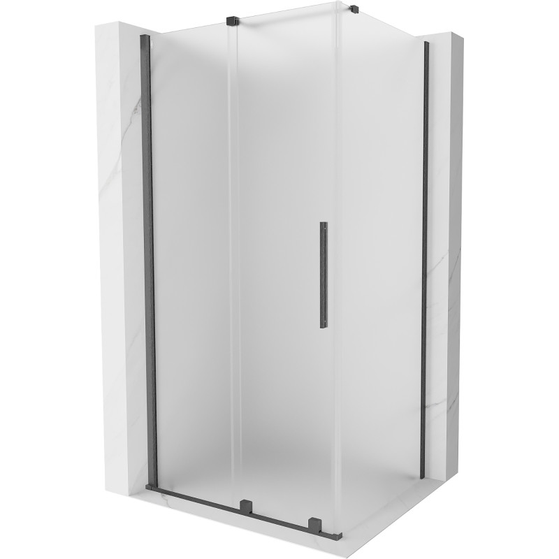 Mexen Velar cabine de douche coulissante 130 x 90 cm, givré, gris pistolet brossé - 871-130-090-31-66