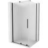 Mexen Velar cabine de douche coulissante 110 x 70 cm, givré, noir - 871-110-070-31-70