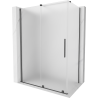 Mexen Velar cabine de douche coulissante 160 x 85 cm, givre, gris canon brossé - 871-160-085-31-66