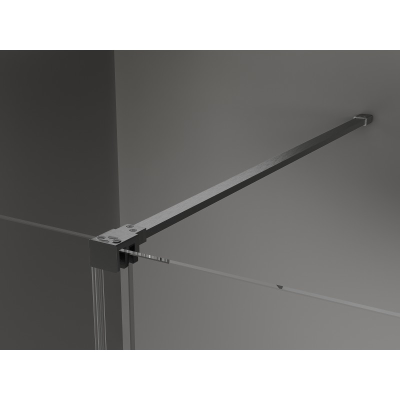 Mexen Velar cabine de douche coulissante 130 x 80 cm, givre, gris canon brossé - 871-130-080-31-66