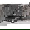 Mexen Velar cabine de douche coulissante 120 x 70 cm, givrée, noire - 871-120-070-31-70