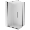 Mexen Velar cabine de douche coulissante 120 x 75 cm, givre, noir - 871-120-075-31-70