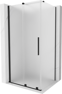 Mexen Velar cabine de douche coulissante 120 x 80 cm, givrée, noire - 871-120-080-31-70